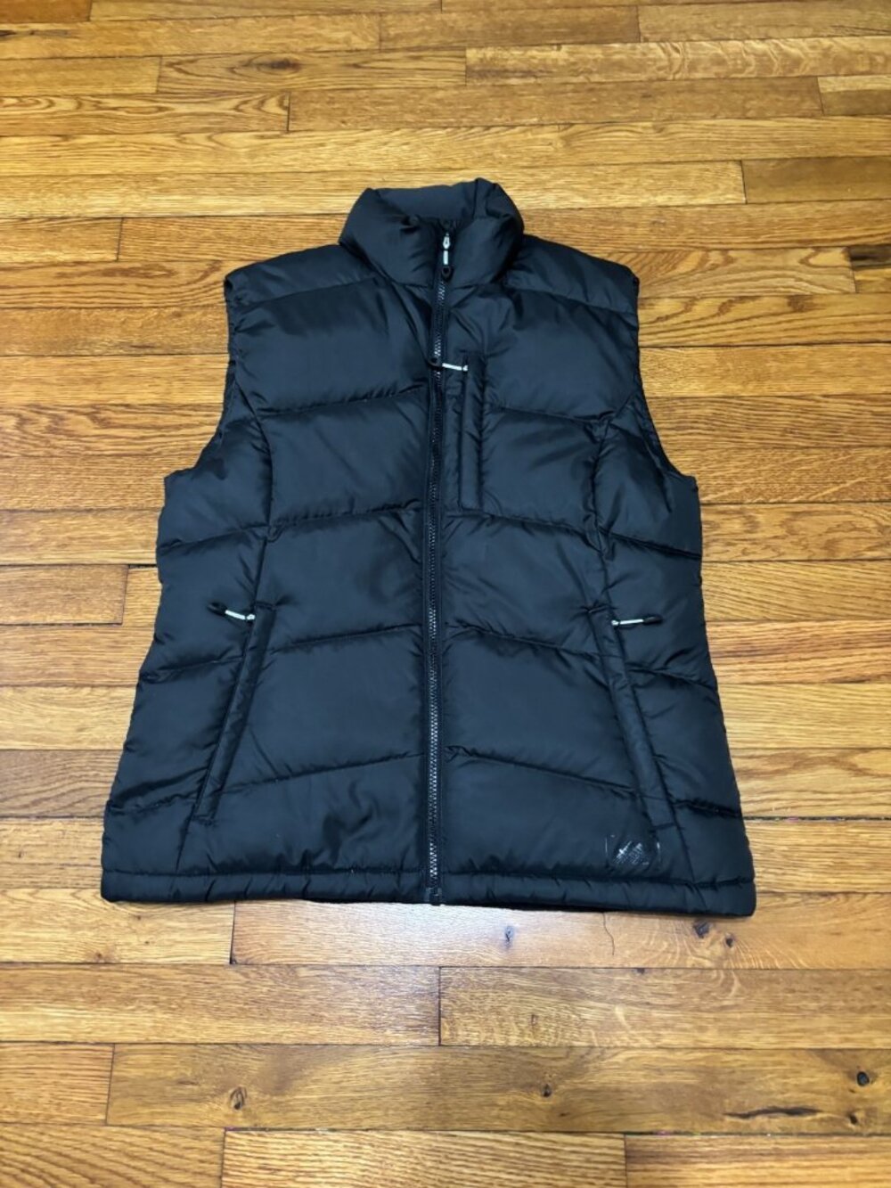Eastern Mountain Sport Womens Goose Down Puffer Vest Size Medium Black Full Zip